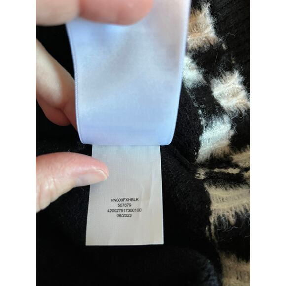 Vans Checkered Cardigan Black White Oversized Size XS/S - Picture 7 of 10